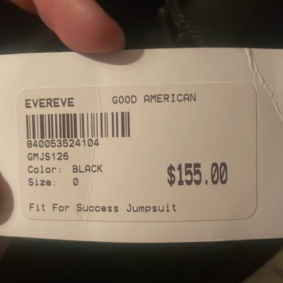 Good American Fit for Success Jumpsuit - Black - Size 0 - Picture 5 of 5